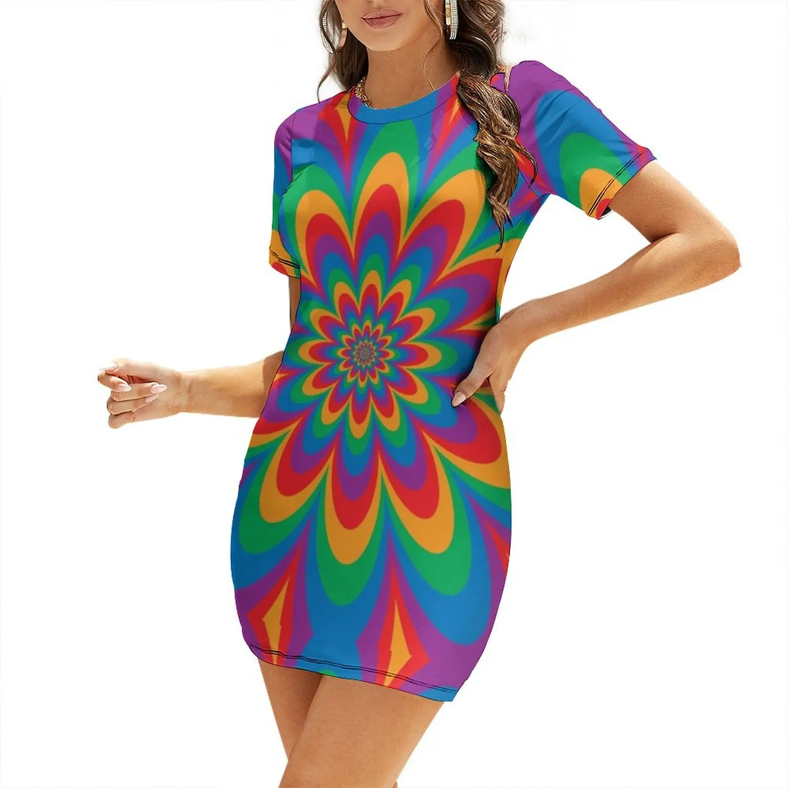 

Infinite Flower Short-Sleeved Dress Long veiled dresses dresses for womens 2025 long dresses for women summer Dress