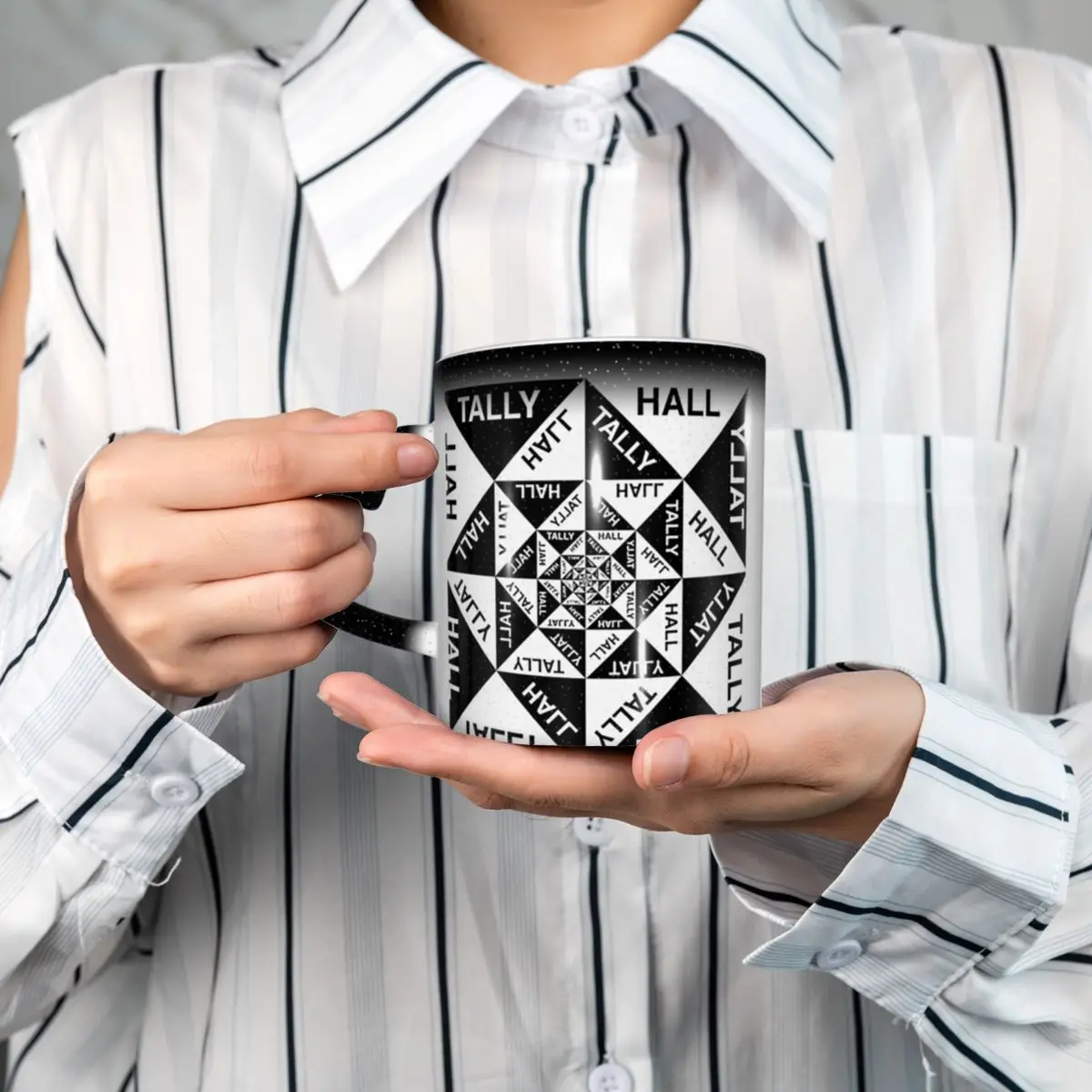 Nuevo 02 Tally Hall Band Logo Género Indie Pop Taza Divertida tazas de café de cerámica Tazas de té Taza de leche Drinkware Regalo para amigos