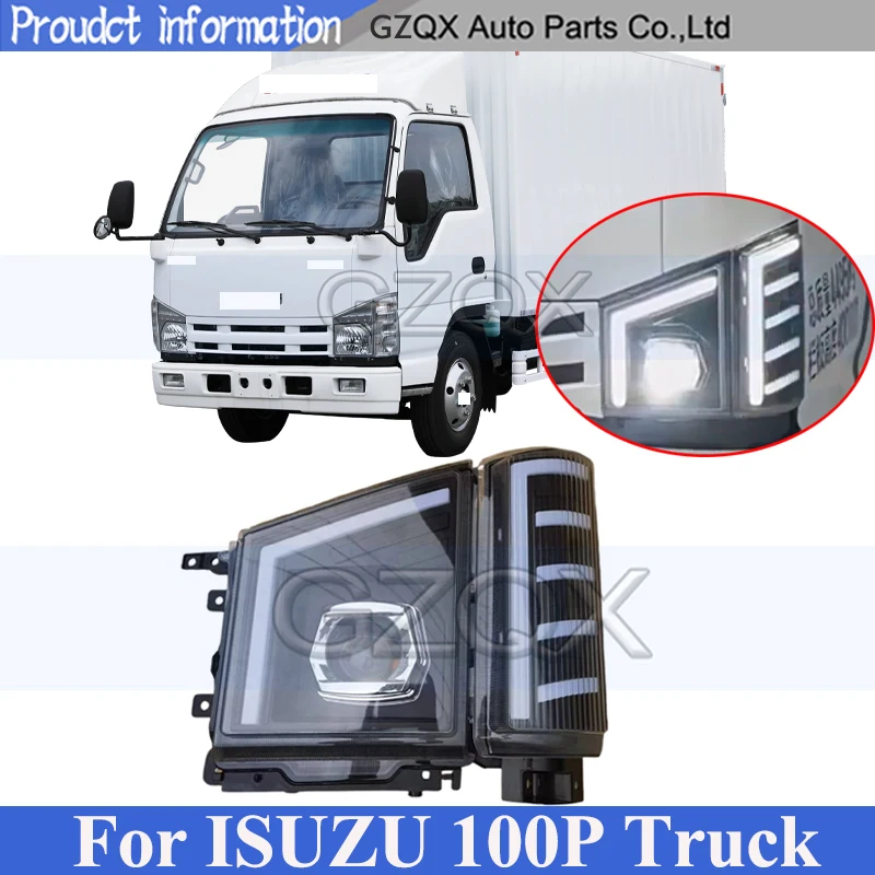 

CAPQX 12 В светодиодный передний фонарь с левым рулем для Isuzu 100P, передний бампер грузовика, фара, передний угловой фонарь