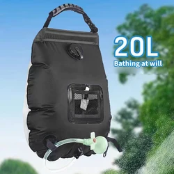 Solar Hot Water Bag 20L Shower Bag Outdoor Portable Camping Shower Bath Bag