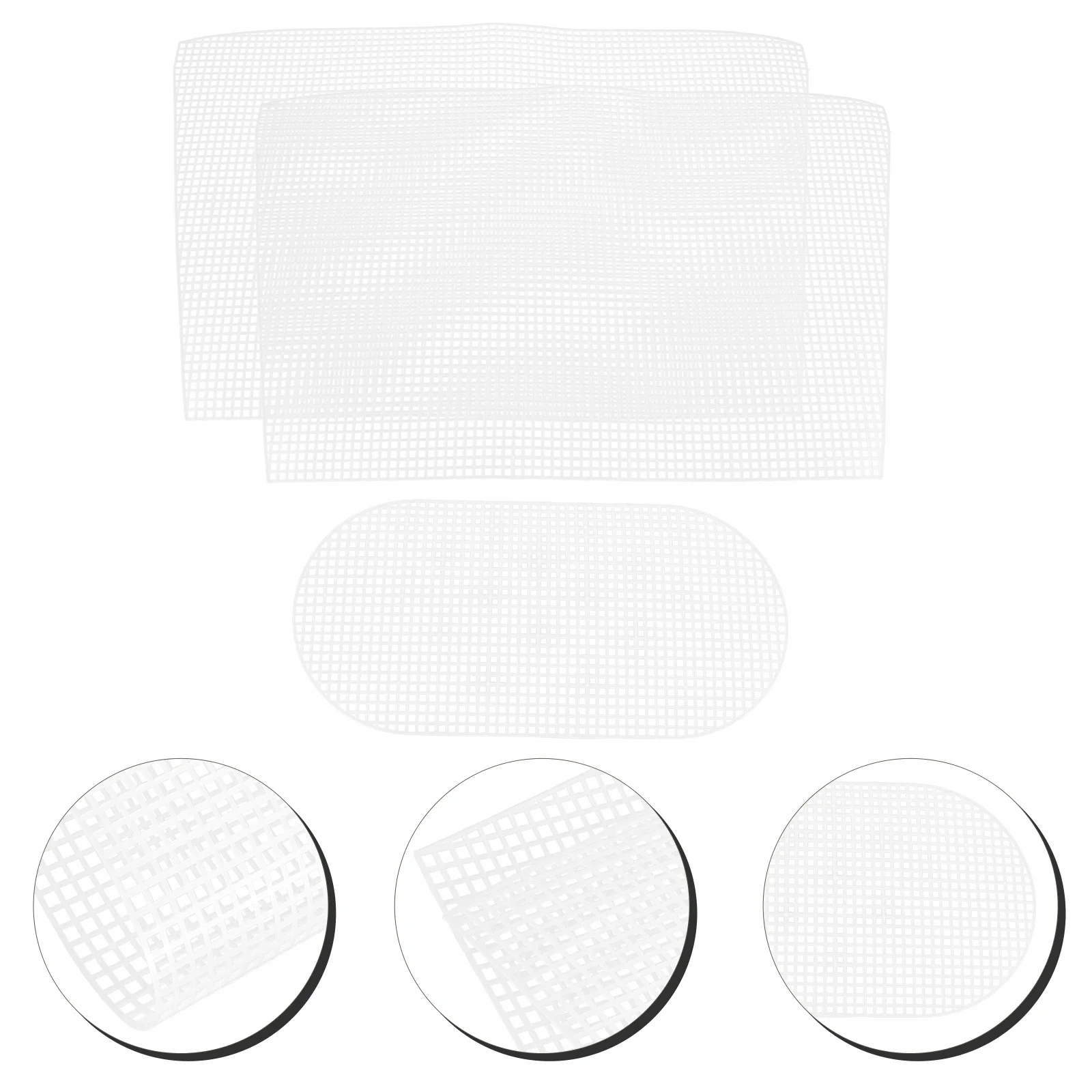 

DIY Bag Making Supplies Plastic Mesh Sheets for Bucket Bag 29 5x47 5cm White Smooth Multi function Embroidery Canvas Sheet