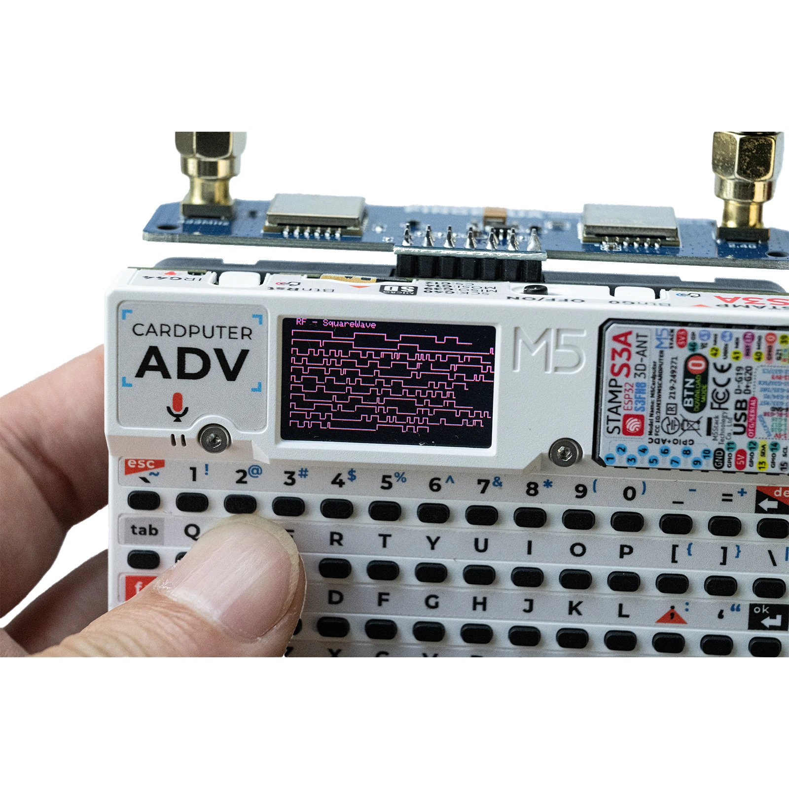 PINGEQUA 2-in-1 RF Devboard for M5Stack Cardputer ADV, Compatible with NRF24 & CC1101, Enhanced Power Filtering, 2.4GHz & 433MHz