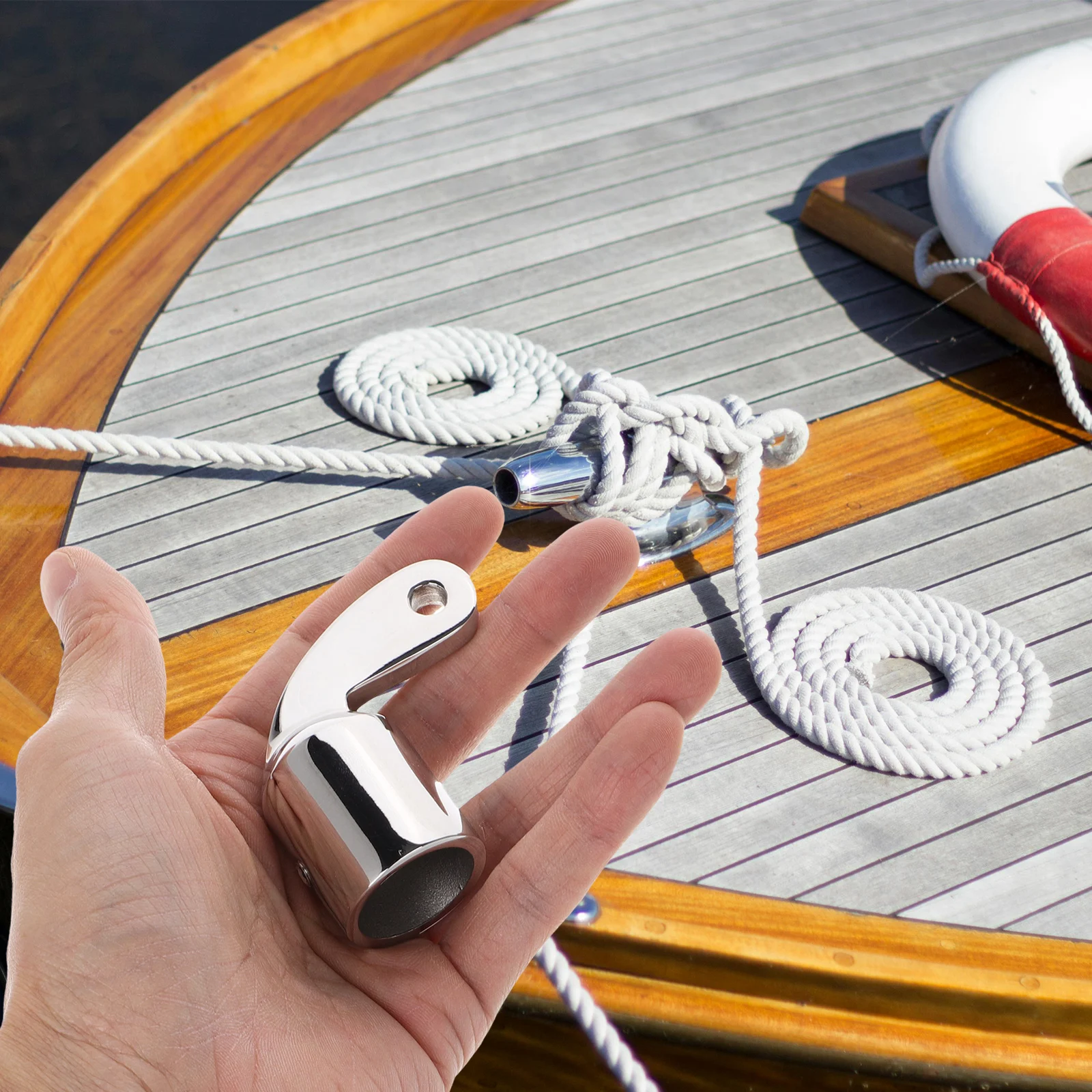 

Stainless Steel Eye End Cap Marine Fitting Yacht Rv Small Cap Part Durable Corrosion Resistant Boat Accessories Hardware For
