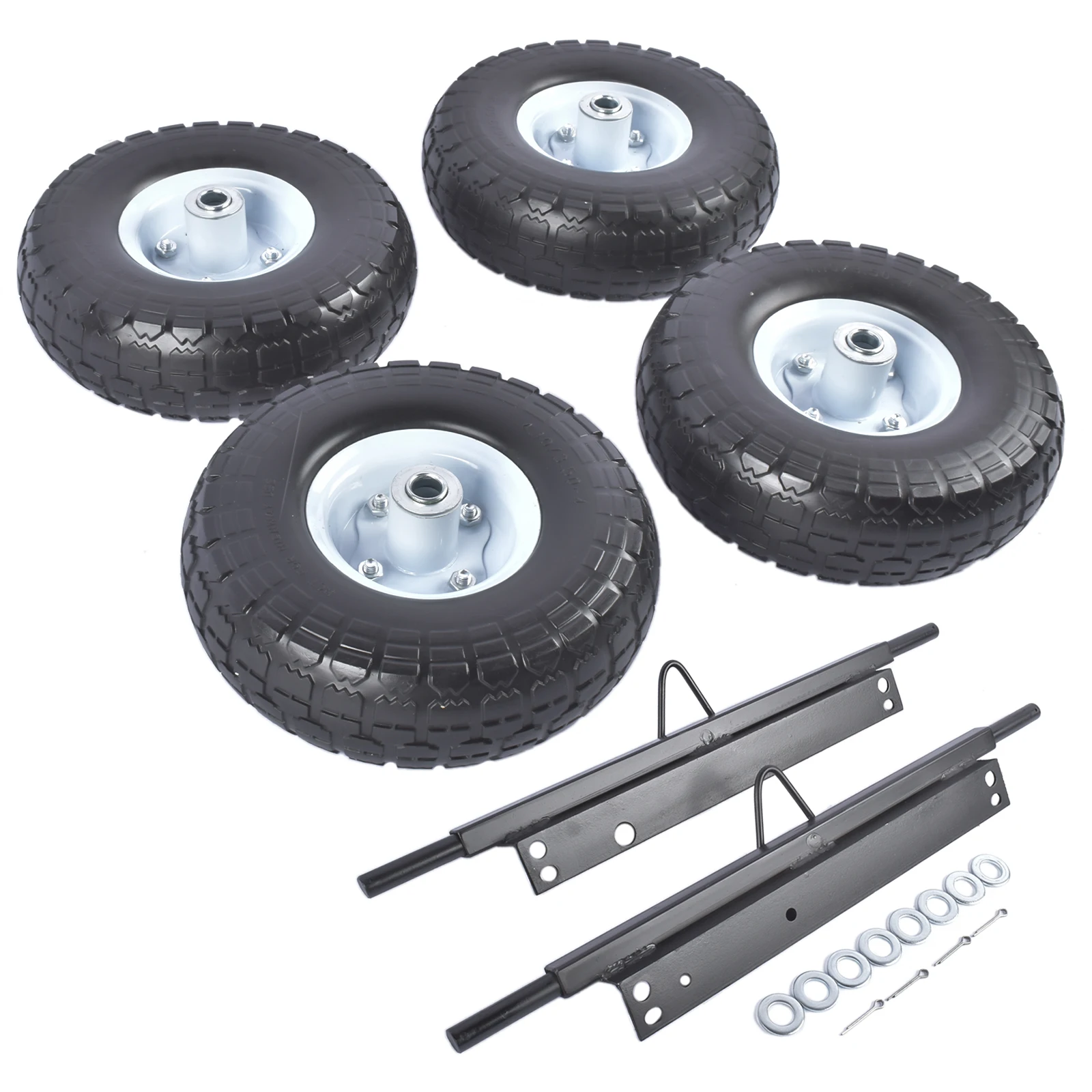 AP03 Solid Never Flat Tires - All Terrain #Wheel Kit for Honda Generator EU3000is