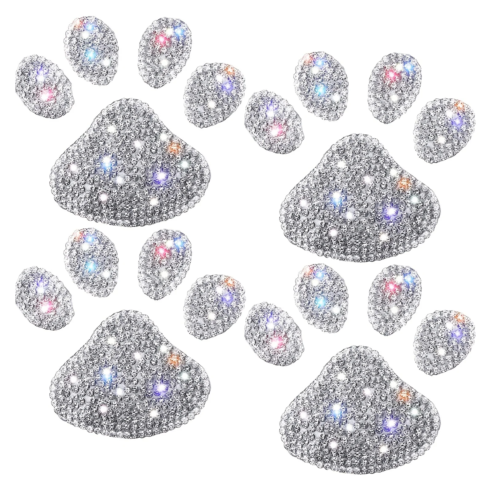 Dog Paw Print Rhinestone Sticker,DIY self-adhesive,car body sticker