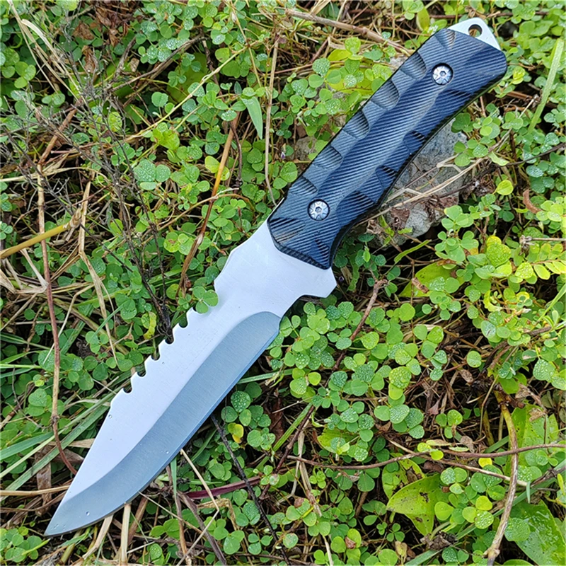 Outdoor survival knife outdoor survival knife camping self-defense tactics survival knife portable tactical straight knife