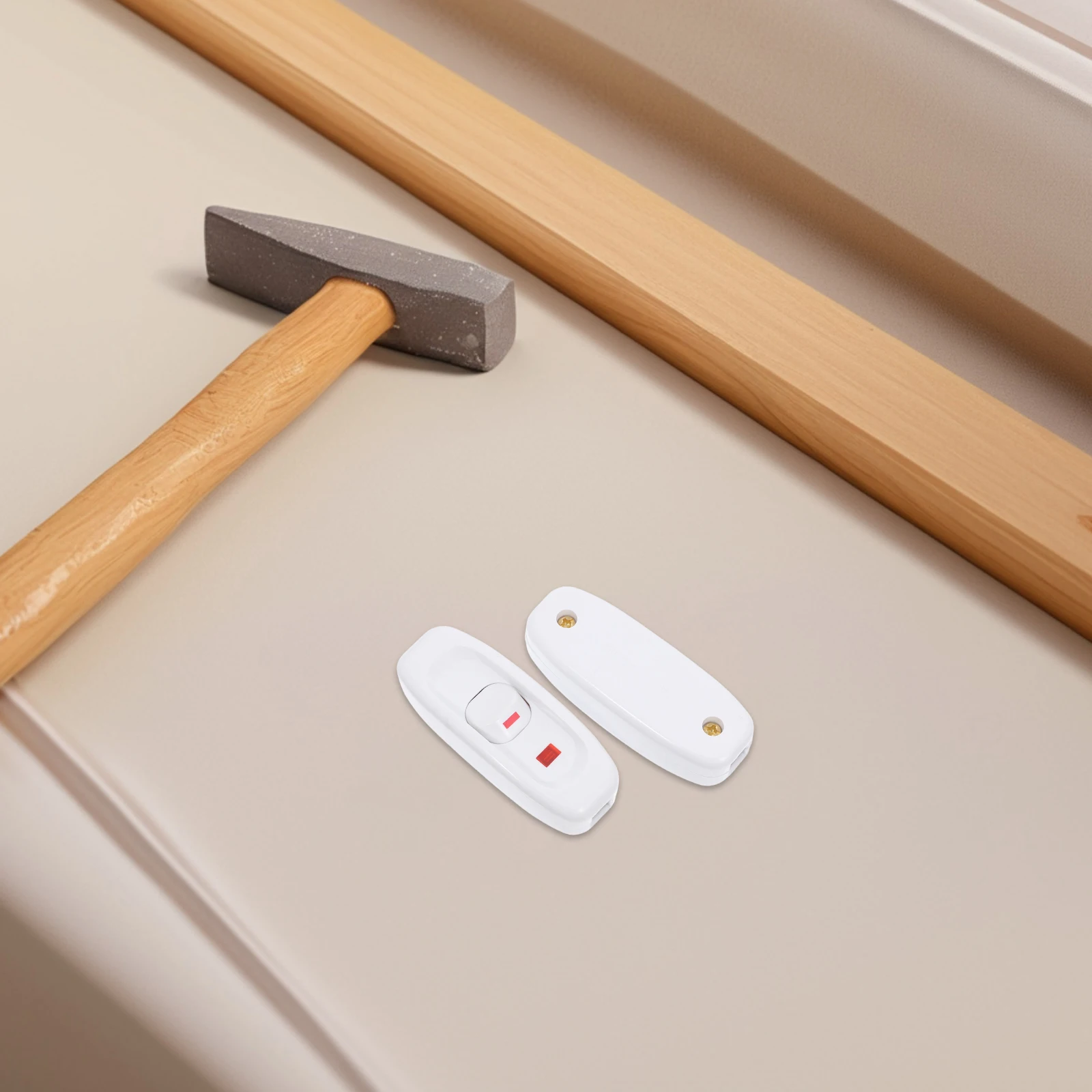 

2pcs Inline Switches 250V Lamp Cord Button Replacement Rocker For Table Desk Bed Light Durable Indicator Home Electrical Control