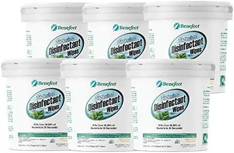 Sanitizing Wipes. 6 Pack of 250 Wipes Per Unit - High Traffic - Gym Wipes, Schools and Food Safe Cleaning (250, 6)