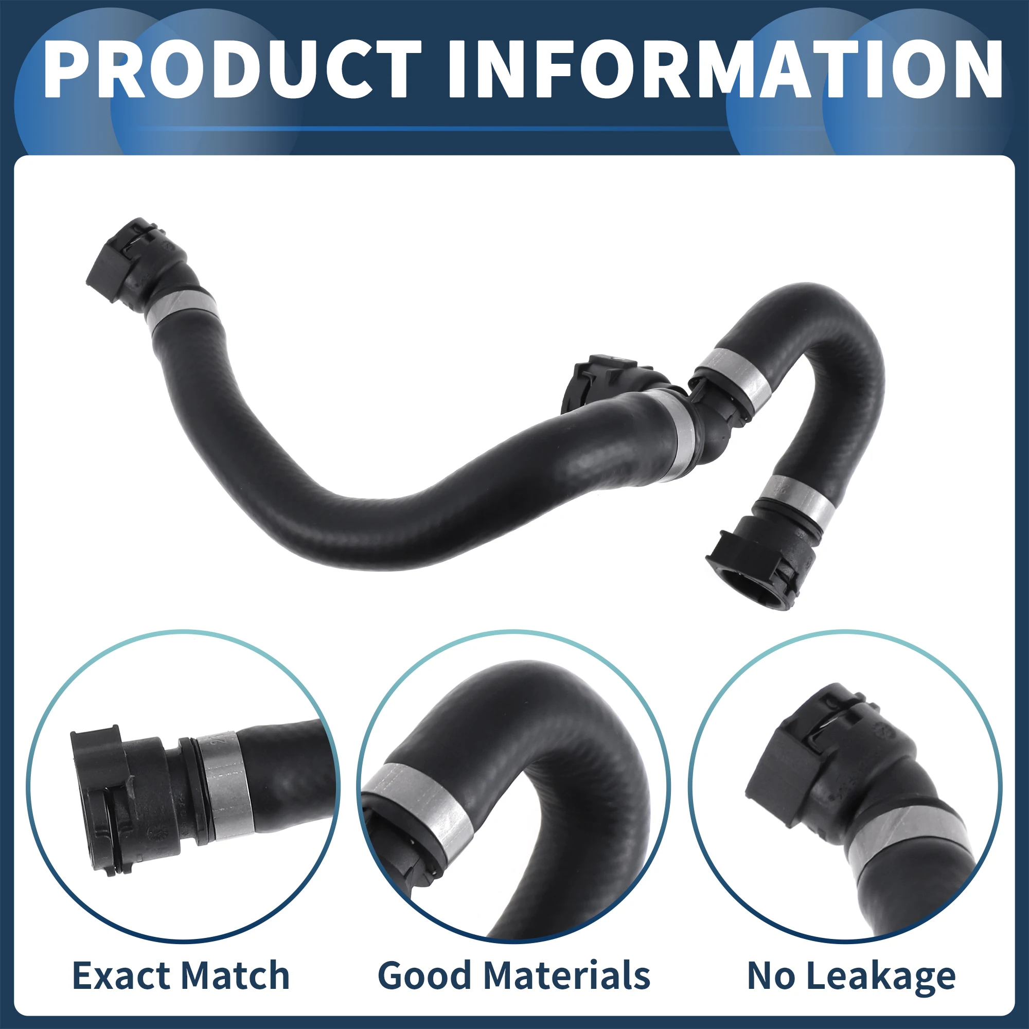 Mangueira de radiador X Autohaux para BMW 320i xDrive 2017-2018 para BMW 440i 17-20 No. 17128616531   Peças de reposição automotivas