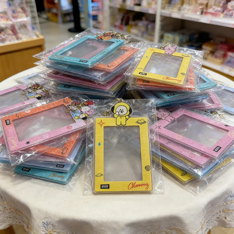 Защитный чехол-держатель для карт BT21, акриловая подставка для фотографий и документов LINE FRIENDS