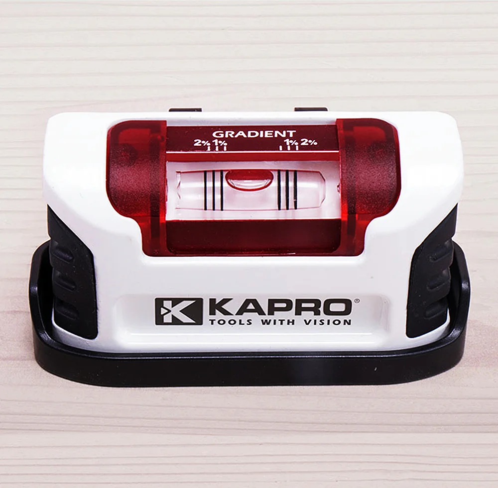 Imagem -04 - Kapro 10cm Clipe de Cinto Magnético de Alumínio Fundido Bolha Nível Visão Vermelha Alta Precisão Construção Espírito Nível Calibre Nivelamento Ferramenta