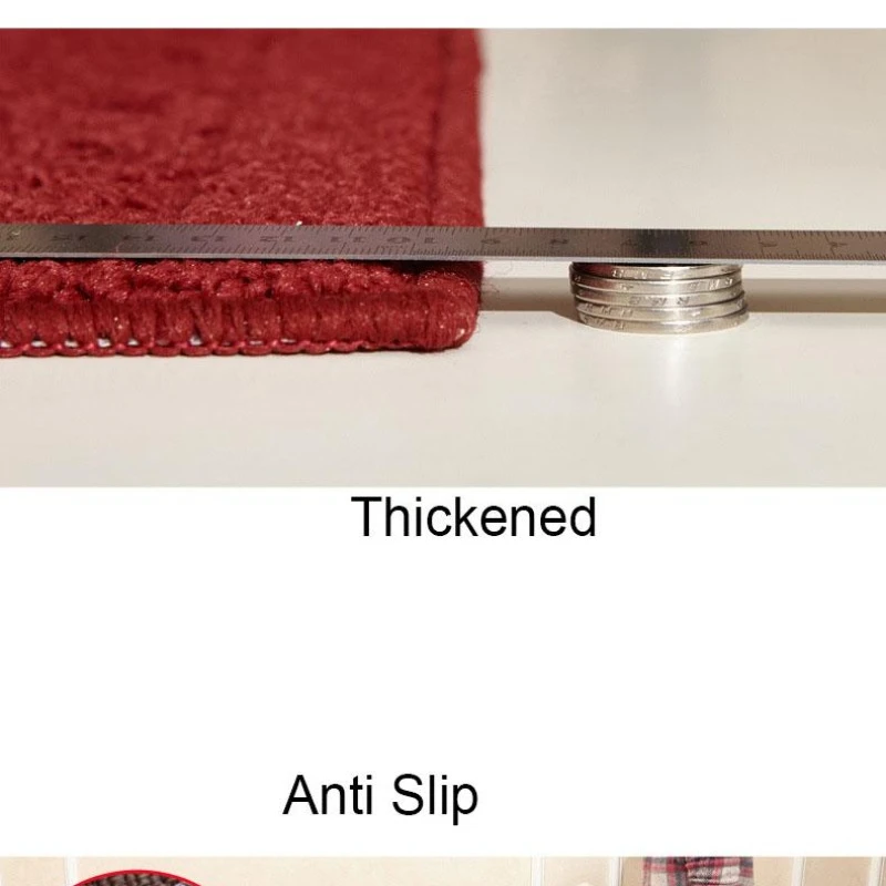 Paillasson demi-rond en caoutchouc pour porte d'entrée de maison, intérieur, antidérapant, pour couloir d'entrée, salle de bain, tapis de sol durables