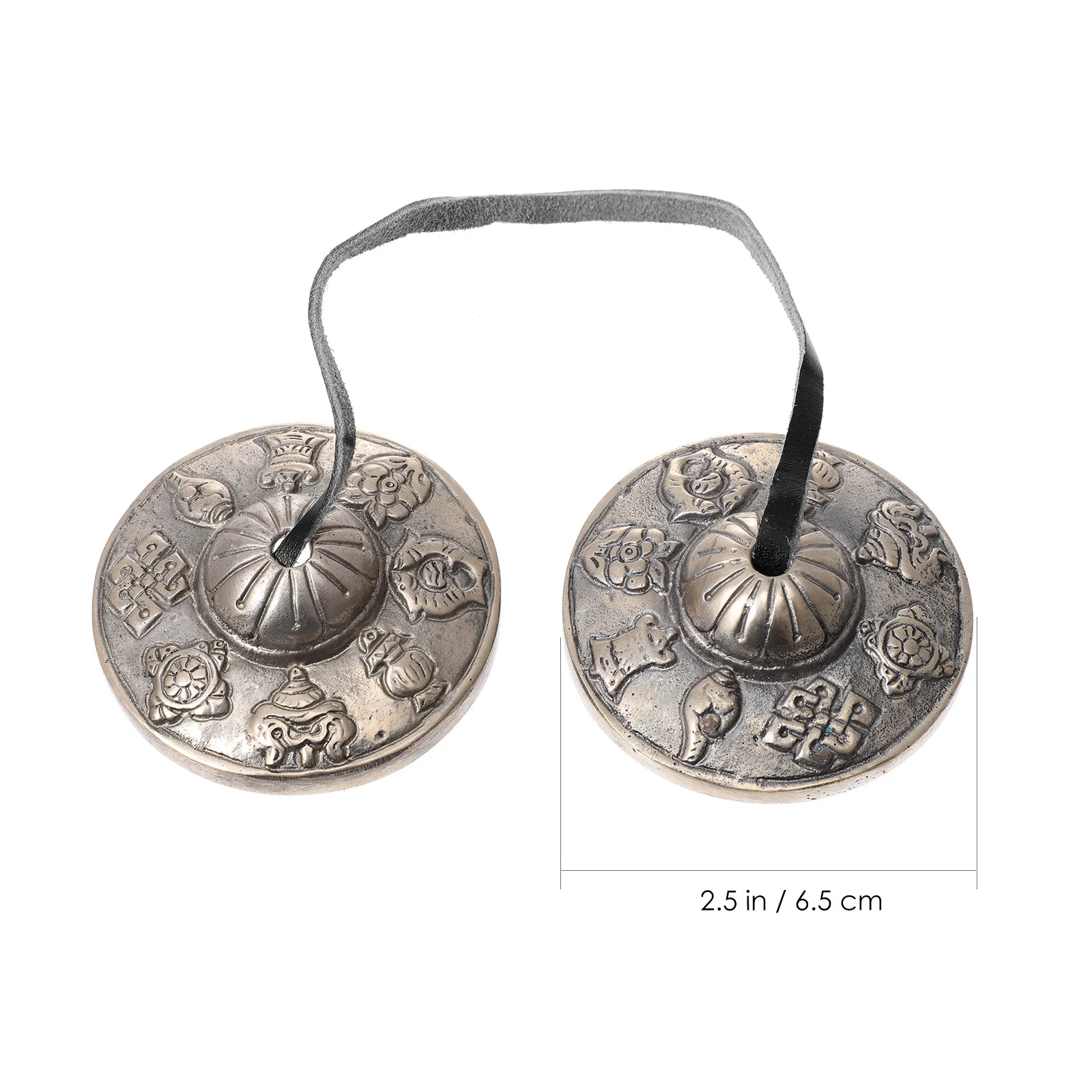 Brass Tibetan Cymbal Bell Small Meditation Yoga Bell Religious Percussion Instrument Brass Handmade Cymbals Chime view 2