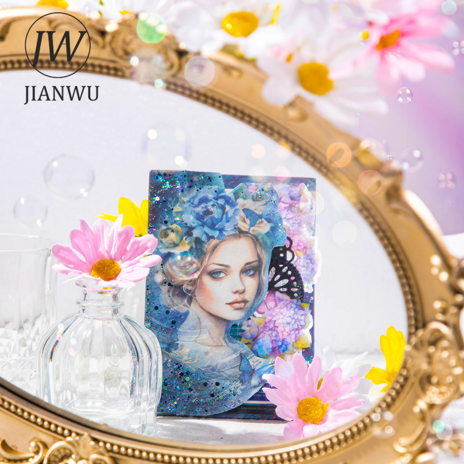 JIANWU 30 Sheets Garden and Girl Series Vintage Character Decor Material Paper Creative DIY Junk Journal Collage Stationery