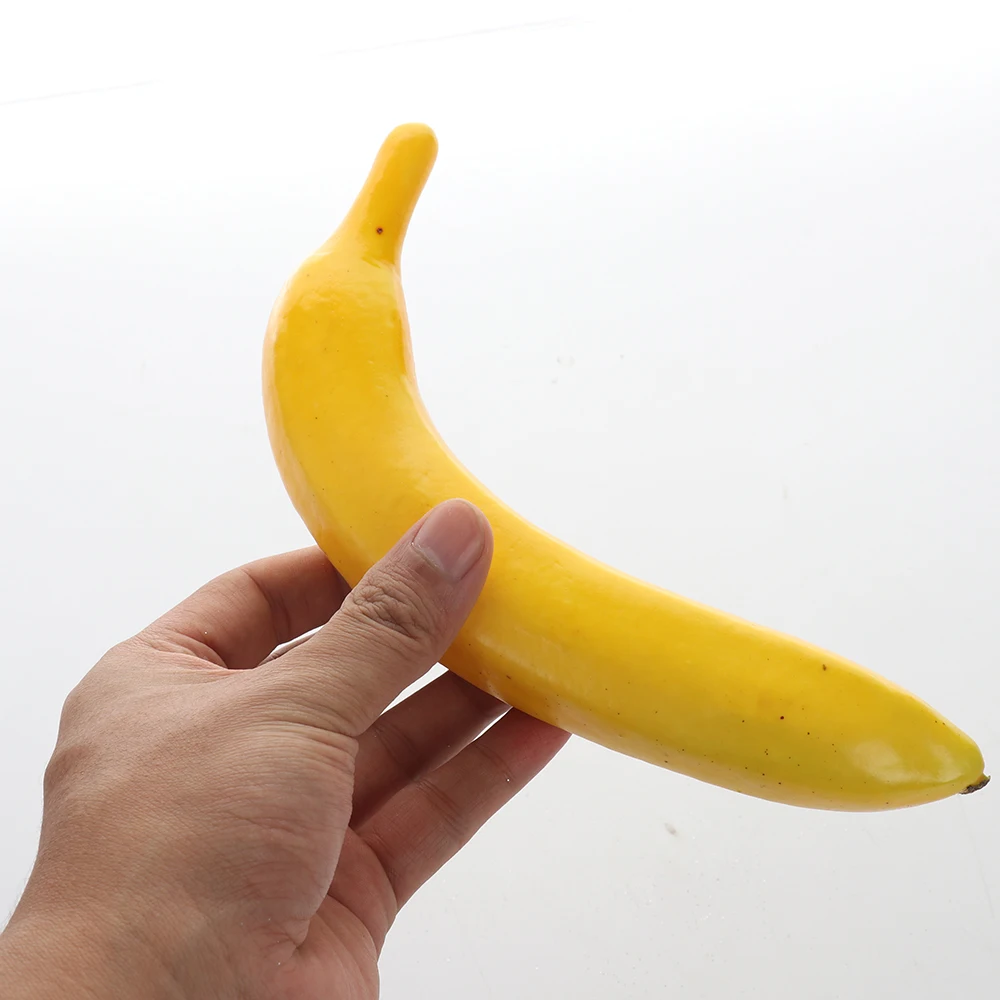 Artificial Banana Plastic Fake Fruit Simulated Bananas Kitchen Toys Children Pretend Play Store Photography Props