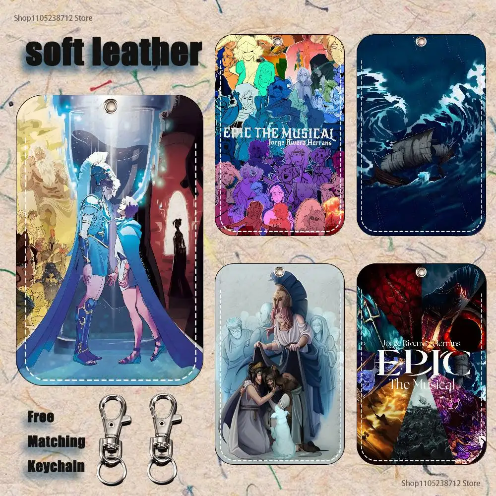 Music E-Epic The Musical Cartoon Card Keychain Anime Fashion Pendant Bag ID Door Card Case Bus Card Cute Adult
