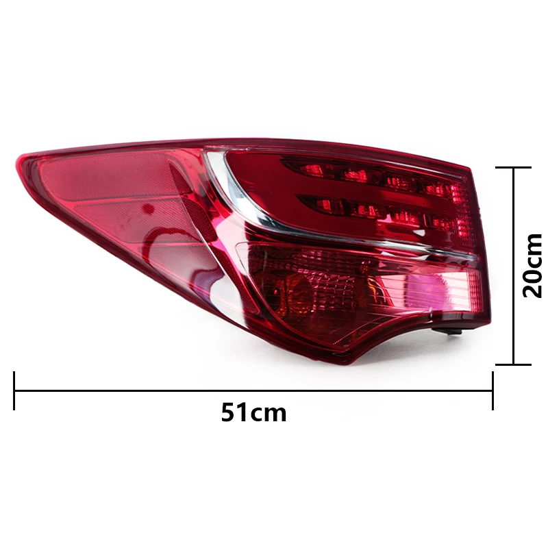 Car tail light replacement cover without bulb LED version For Hyundai Santa Fe 2013 2014 2015 2016 Car accessories
