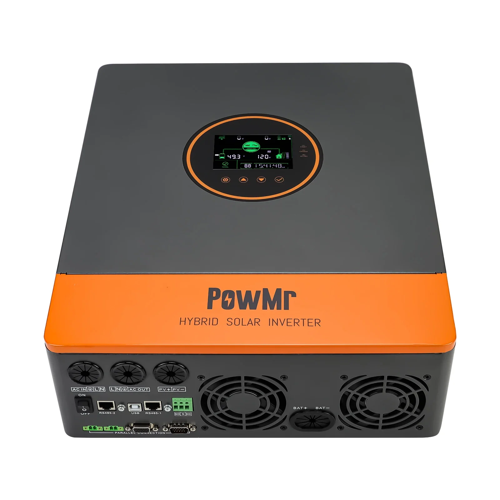 Powmr อินเวอร์เตอร์พลังงานแสงอาทิตย์48โวลต์5KW อินเวอร์เตอร์พลังงานแสงอาทิตย์110/120โวลต์อินเวอร์เตอร์พลังงานแสงอาทิตย์ไฮบริดแบบเปิด/ปิดกริด