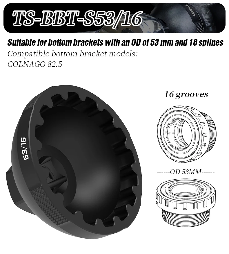LEBYCLE Fahrrad Tretlager Installieren Und Entfernen Werkzeug SRAM DUB Tretlager Schlüssel Fahrrad BB Reparatur Tool Kit Für BBR60 GXP BB52XT – Detail 13