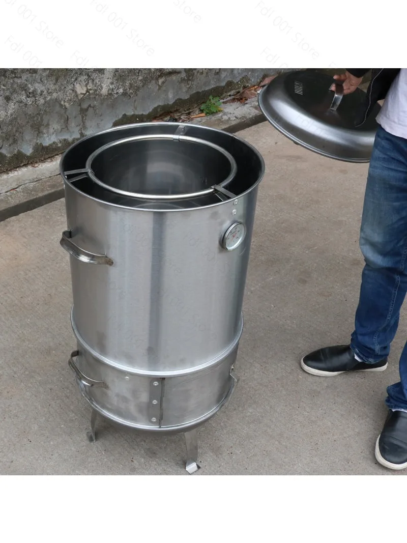 40-Inch Charcoal BBQ Grill Outdoor Smokeless Roaster for Duck Chicken Skewers Home Use