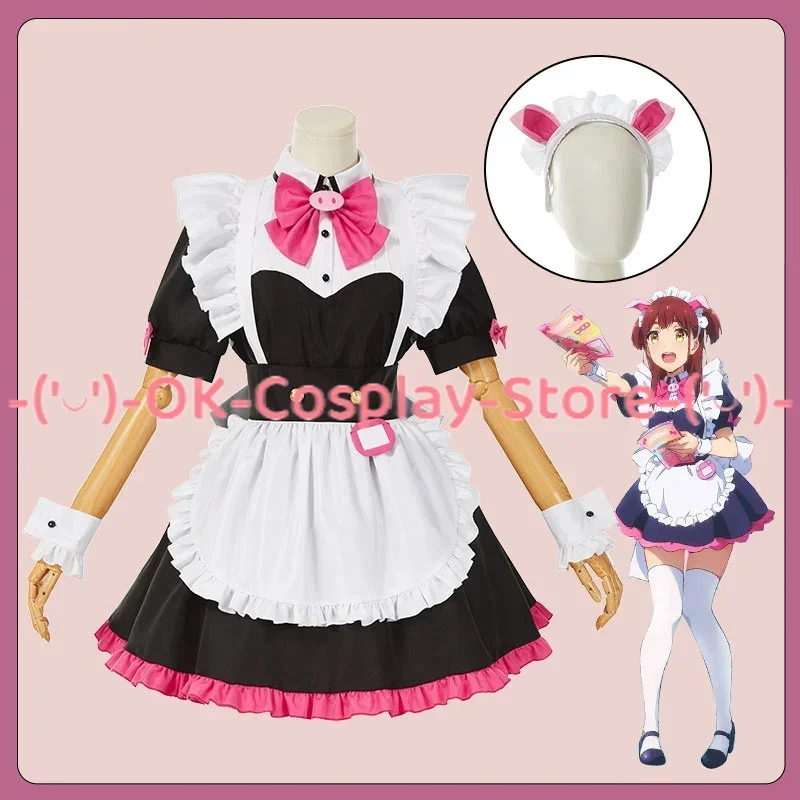 Anime Akiba Maid War Mannen Ranko Cosplay Costume Women Cute Maid Dress Party Clothing Halloween Carnival Uniforms Custom Made