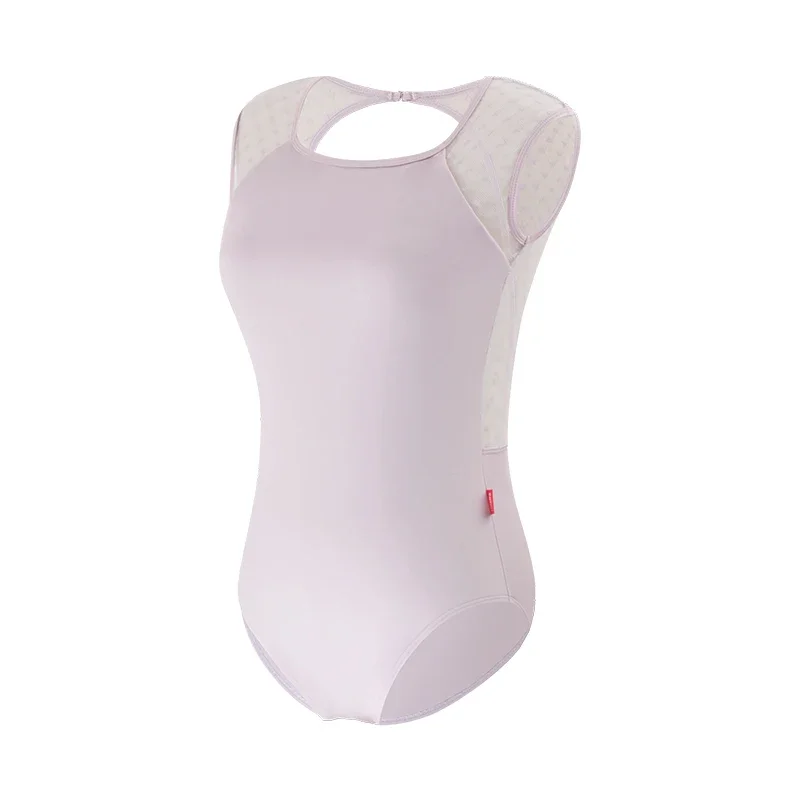 ثياب الجمباز ثياب الباليه بلا أكمام امرأة الرقص ارتداءها النايلون الدانتيل لصق الجوف الظهر ثياب الرقص #6