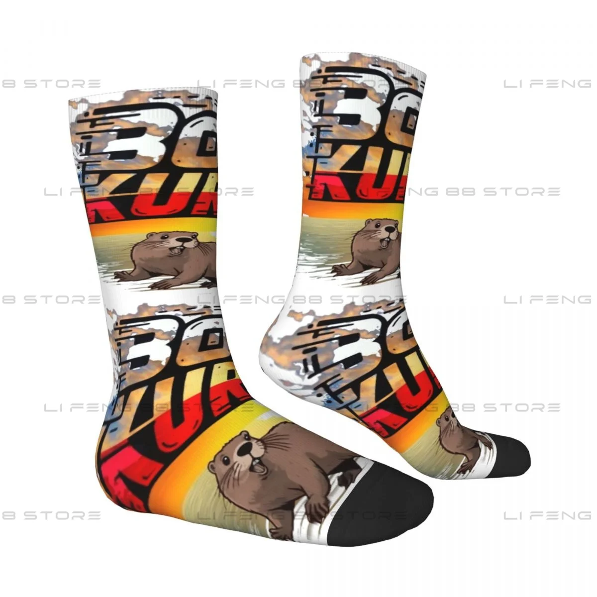 Polish Beaver Meme Kurwa Bobr Bober Unisex Winter Socks Cycling Happy Socks Street Style Crazy Sock