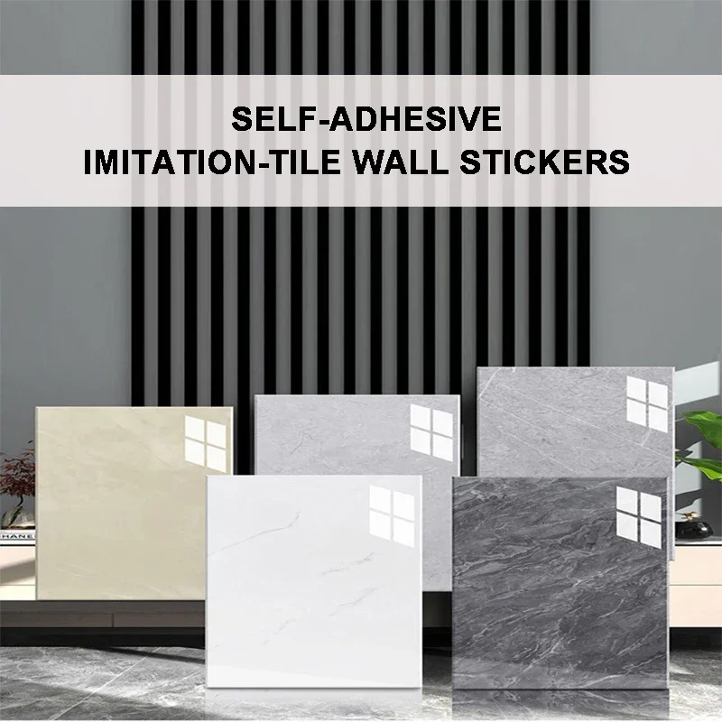 30cmx30cm Wall Stickers Thick Self Adhesive Tiles Floor Stickers Marble Bathroom Ground Waterproof Wall Sticker PVC Room Wallpa