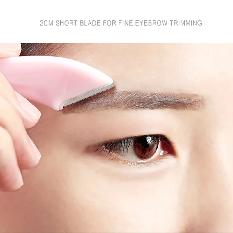 1 Stück rosa Augenbrauen-Trimmer-Schere mit 2 Kämmen, Gesichtshaarentfernung, Pflege, Gestaltung, Rasierer, Kosmetik-Make-up-Zubehör