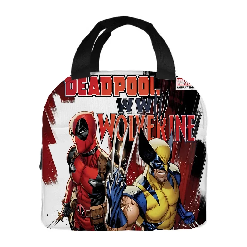 Nowa torba na drugie śniadanie Deadpool Wolverine fajny pakiet izolacyjny dla mężczyzn chłopcy wodoodporne zewnętrzne termiczne pudełko na drugie