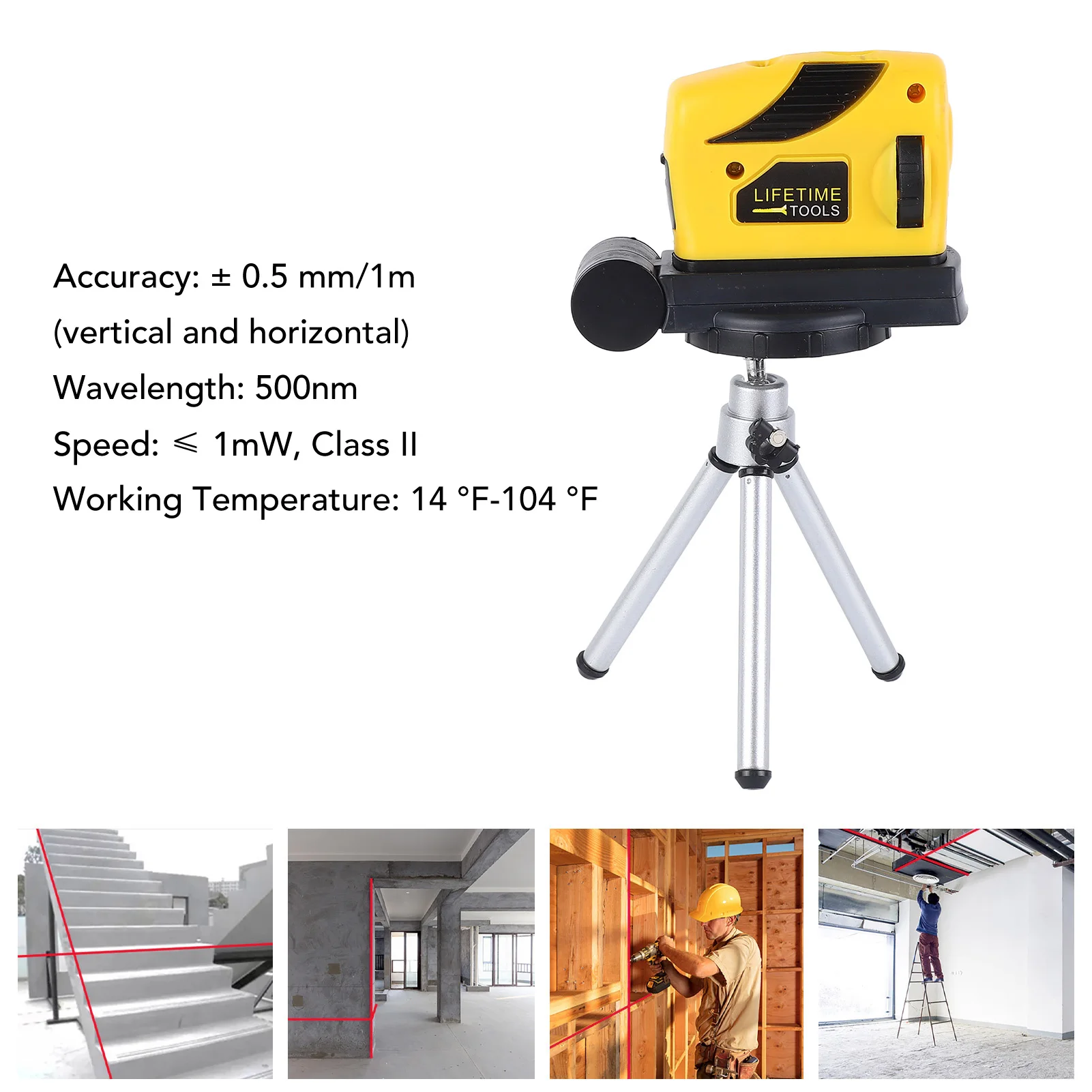 Infrared Level Level with Tripod Self Leveling Level Automatic Line Infrared Leveler with Tripod Home Woodworking DIY Tool