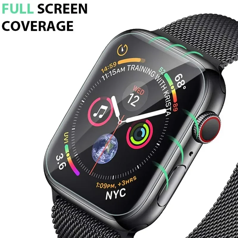 Screen Protector Clear Full Protective Film for Apple Watch 9 8 7 6 SE 5 4 45MM 41MM 40MM 44MM Not Glass for iWatch 3 38MM 42MM