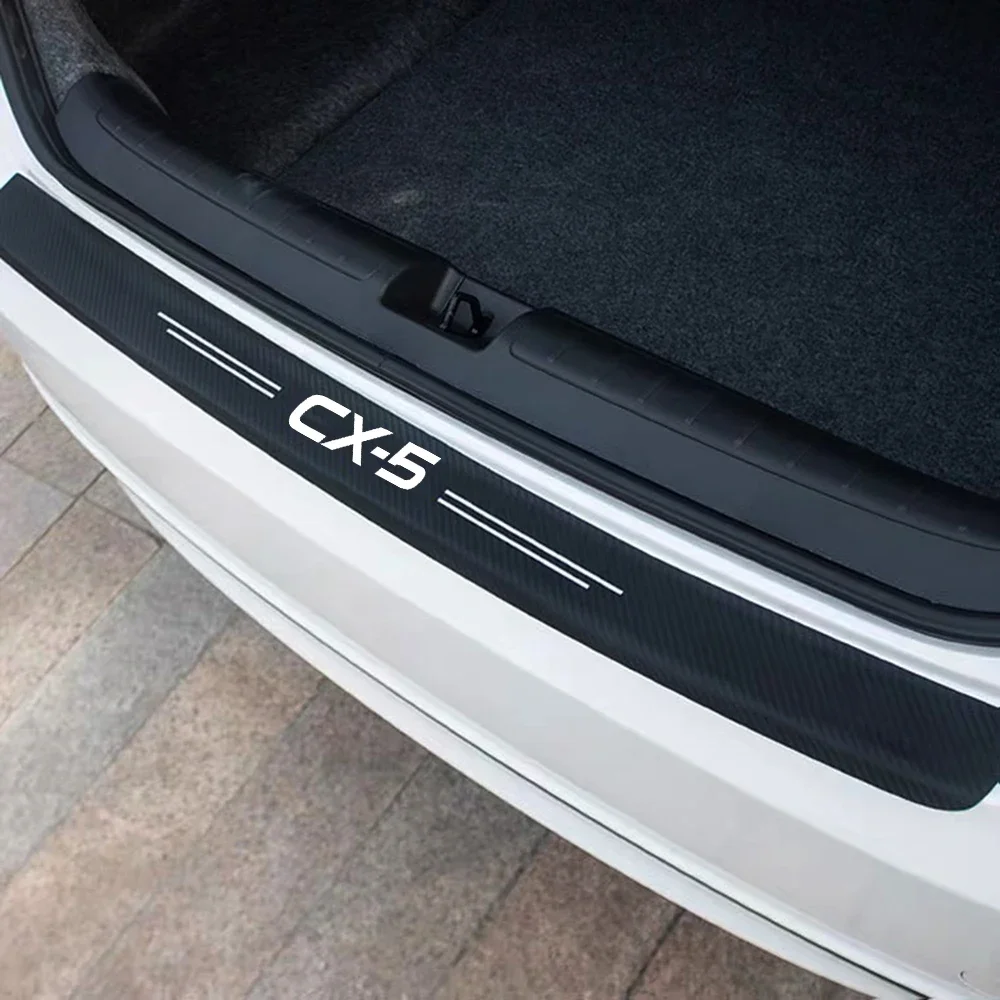 لمازدا CX5 Carthreshold بار ألياف الكربون ملصق حامي قطاع عتبة السيارات مقاوم للماء مقاومة للخدش طبقة حماية 4 قطعة