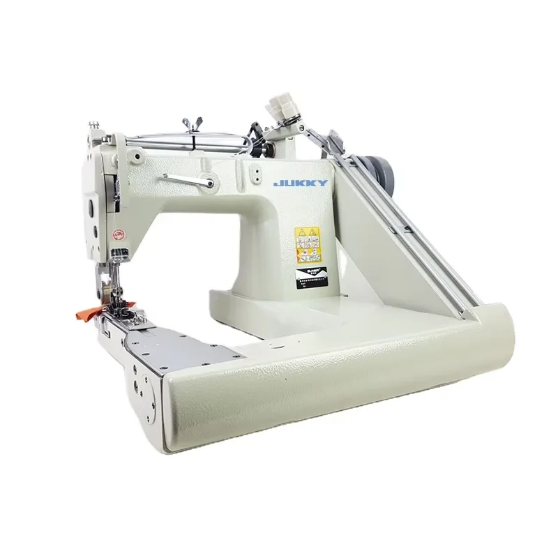 JUKKY-927 Wytrzymała, szybka maszyna do szycia z dwoma igłami, z podawaniem od ramienia, do szycia łańcuszkowego, do rękawów.
