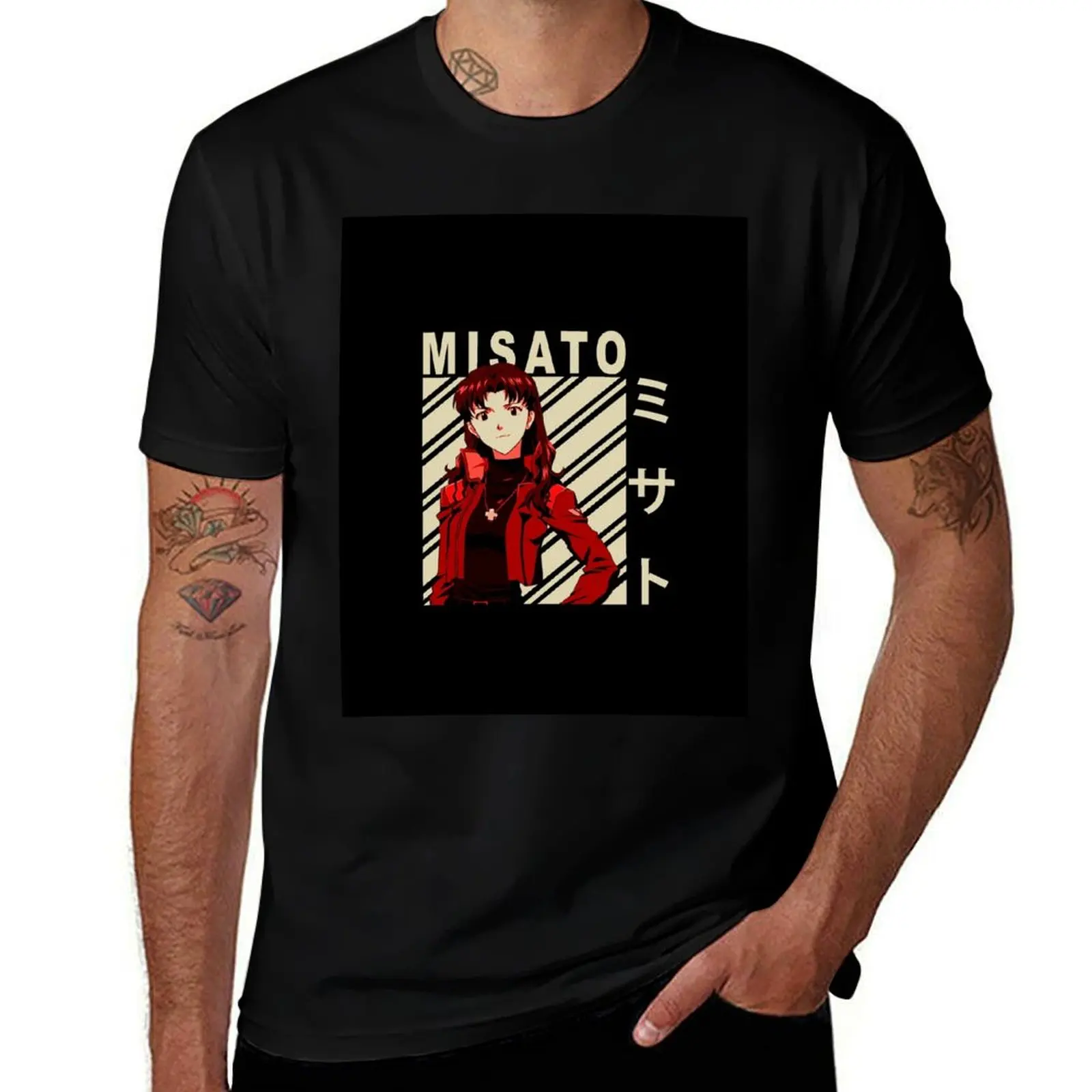 

Misato Katsuragi - Vintage Art T-Shirt valentines boutique clothes korean fashion plus size tops street wear t shirts for men