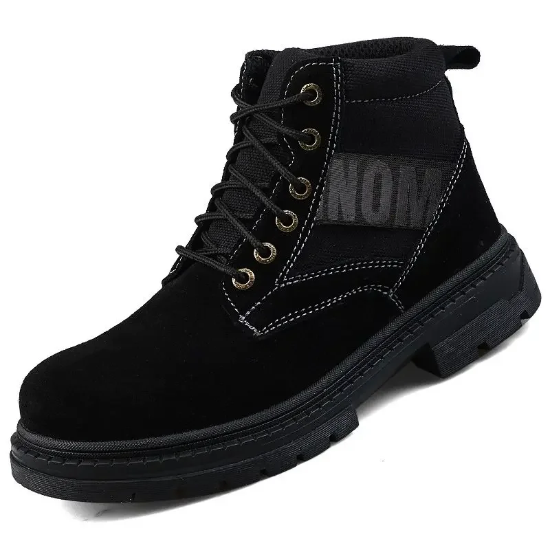 

Industrial Safety Lace Up Work Spring Autumn Men's Boots Size 44 Y2k High Quality Non Slip Male Shoes In Promotion Hot Selling