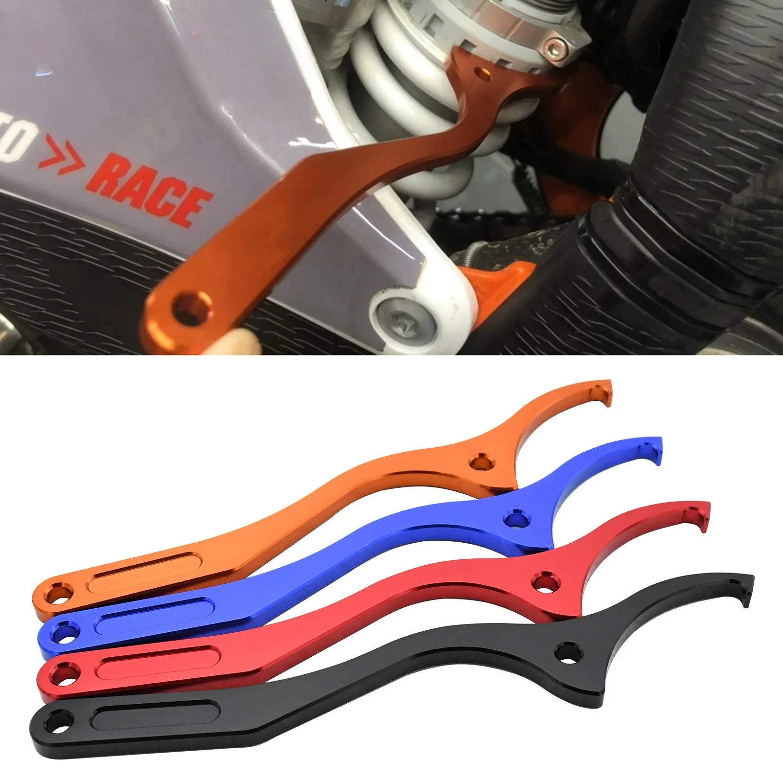 Motorcycle CNC Rear Damping Shock Spanner Wrench For KTM SX XC SXF XCW XCF EXC EXCF For Husqvarna FC FE TC TE 125-501cc Parts