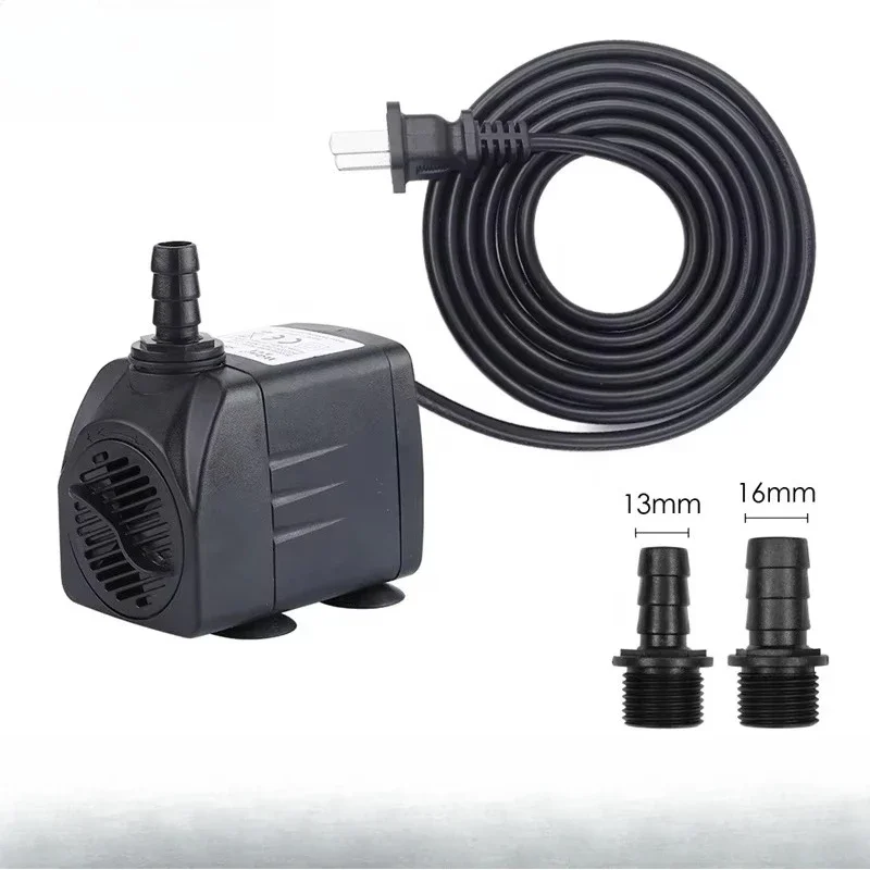 Submersible pump for aquarium hydroponic fountain fish tank