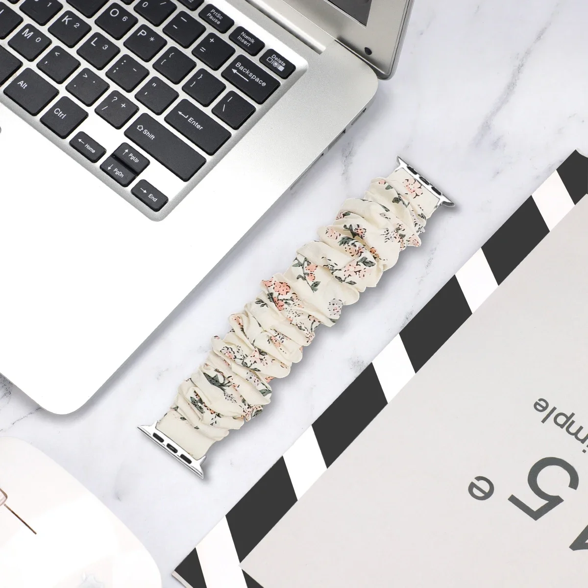Per cinturino Apple Watch 49mm 40mm 41mm 44mm 45mm 46/42mm Scrunchie elastico stampato carino compatibile per iWatch Series 10 9 8 7 6 5SE