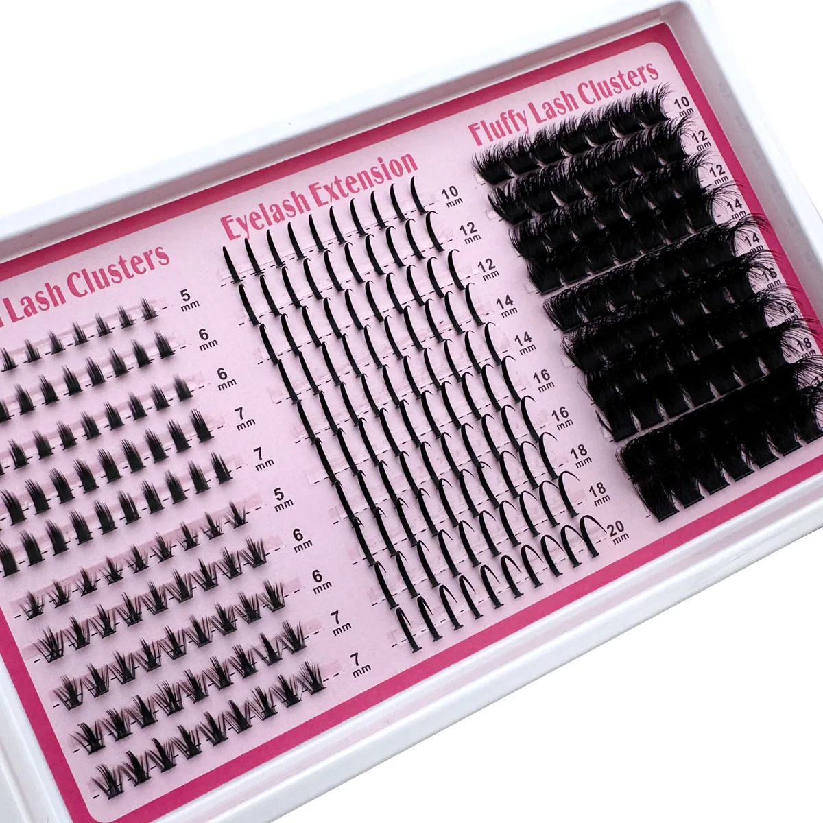 200D-60D 4 IN 1 Lash Clusters Long 6-20mm Lash Spikes Lower Eyelashes Reusable Bottom DIY Spiky Lash Extension Manga Clusters