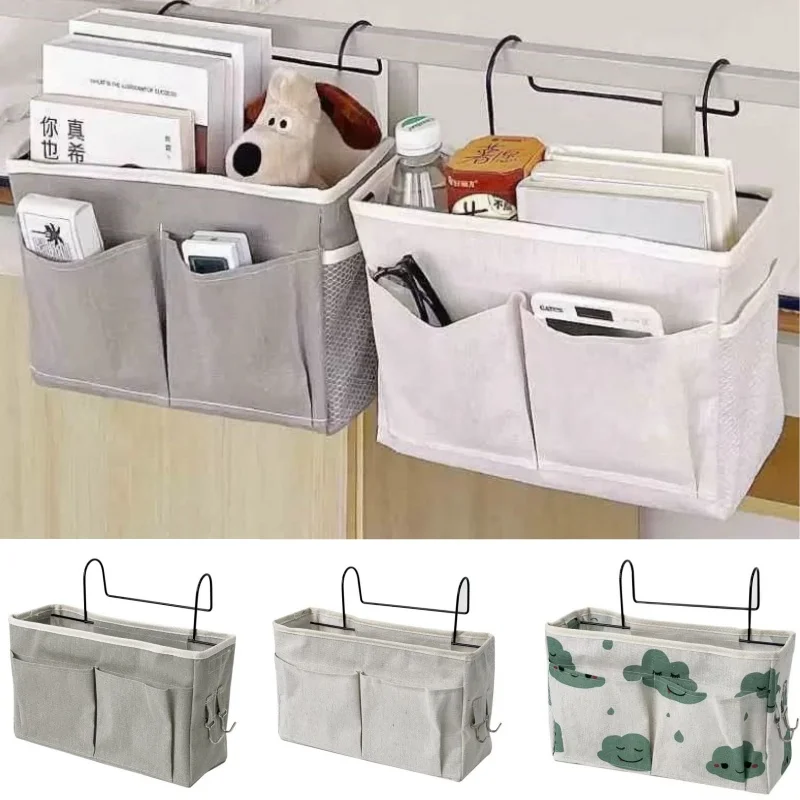 Portable Hanging Storage Bag Cradle Nappy Feeding Bottle Care Supplies Organizer Crib Storage Basket Baby Bed Accessories