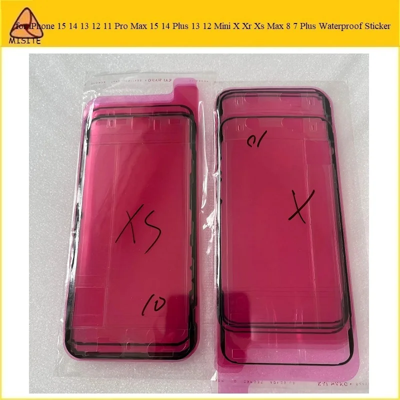 10Pcs Original Red LCD Frame Bezel Seal Tape Glue Waterproof Adhesive Sticker For iPhone 15 14 13 12 11 Pro Max 12 13 Mini