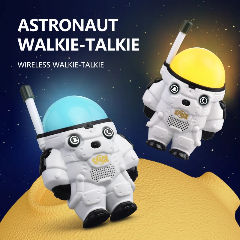 Astronaut Mini Walkie Talkie 1 or 2 Pieces Support 1000m Remote Handheld Electronic Walkie Talkie Toys Outdoor Toy For Children