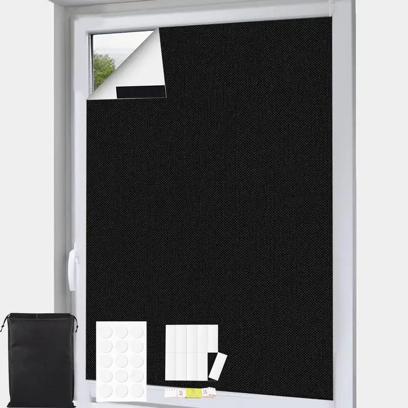 Light Blocking Window Shade Waterproof Privacy Protection Window Shades UV Protection Easy To Cut Portable Window Cover For