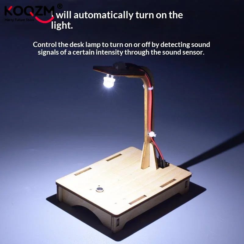 Voice Control Table Lamp DIY Kit Student Science Experiment Toy Creative Handmade Assembly For School Home Learning Supplies