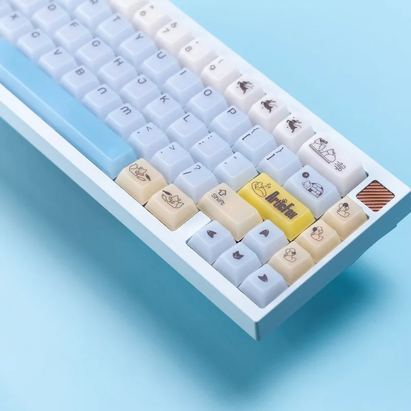 

Набор полупрозрачных тематических колпачков Icefield Fox Foggy, индивидуальные колпачки для клавиатуры с вишневым профилем из ПК для аксессуаров для механической клавиатуры