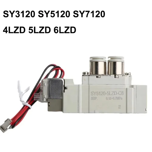 Imagen 2 del producto SY3120 SY5120 SY7120 4LZD 5LZD 6LZD válvula solenoide de Control neumático tipo SMC de alta calidad válvula solenoide de 5 puertos 2 válvula SY5120