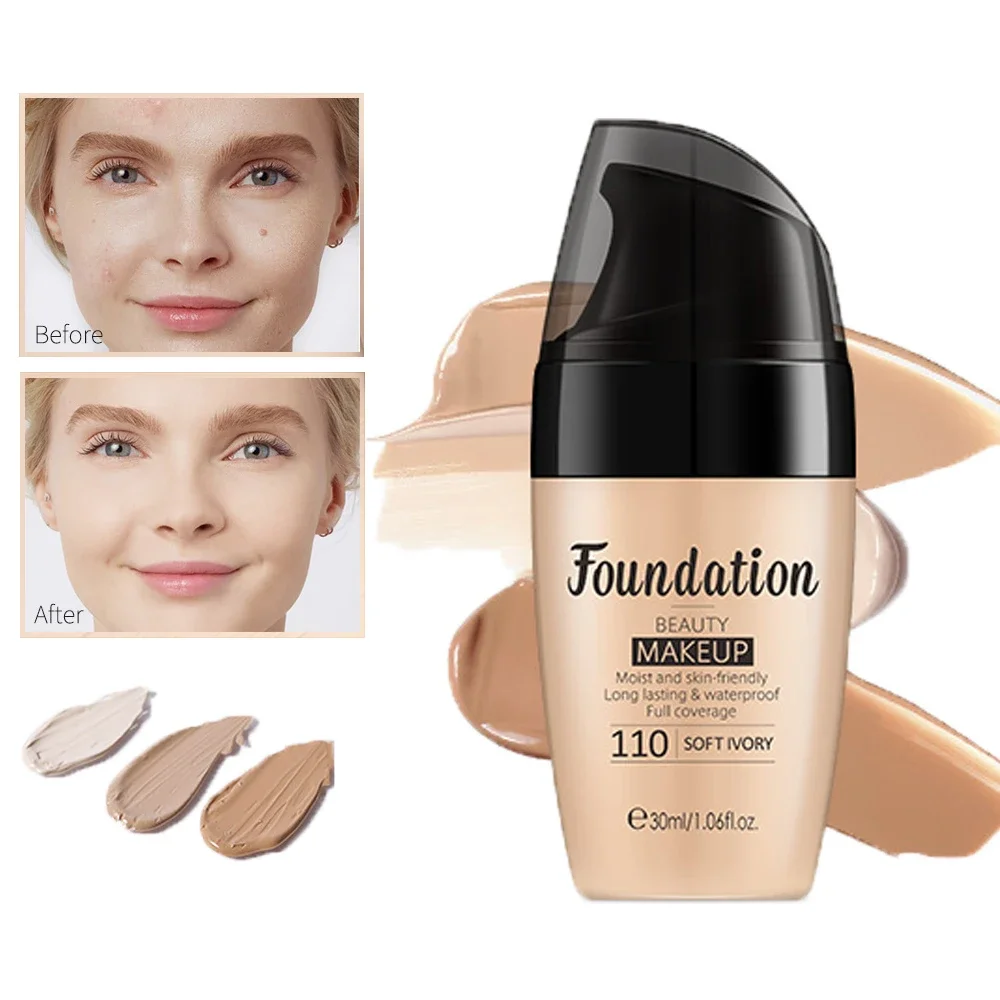 Matte BB Cream Brighten Waterproof Cover Dark Circle 3 Color Natural Concealer Full Face Long-lasting Foundation Liquid Makeup