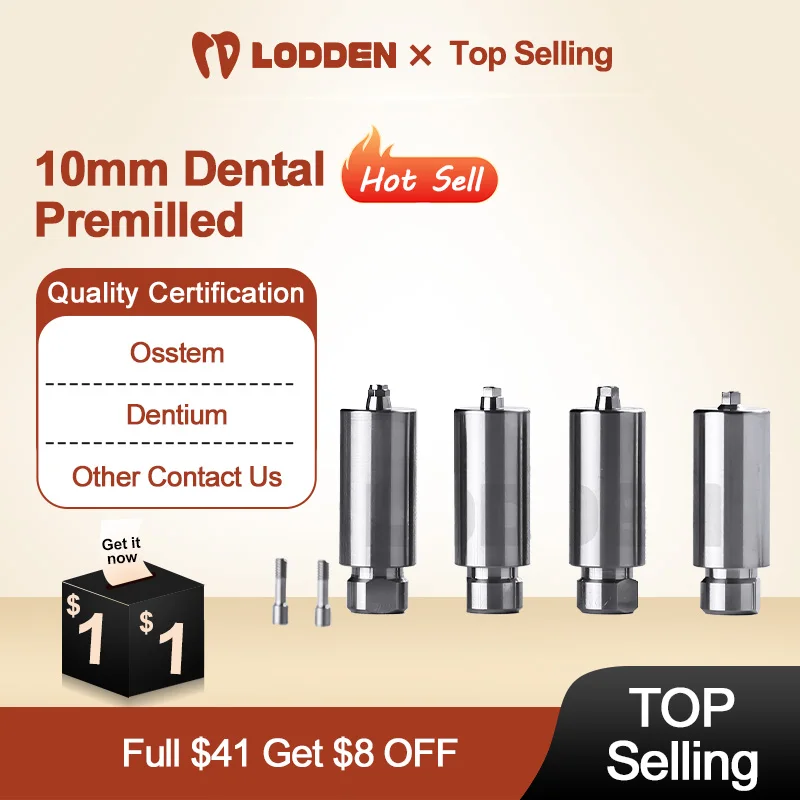 10mm Dental Premilled Abutment Hex CAD CAM Implant Accessories Materials Osstem Dentium DIO Megagen Dentis NeoBiotech Straumann