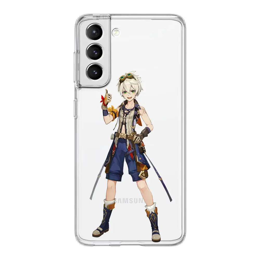 Genshin Impact Phone Case For Samsung Galaxy S22 S21 S20 FE Ultra 5G S10 S10E S9 S8 Plus Note 10 20 Soft Clear Full Lens Cover image 4